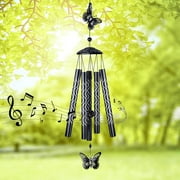 Brano Wind Chimes for Outside Deep Tone, 39" Large Memorial Wind Chimes with 5 Tubes, Deep Tone Soothing Melodic Tones Memorial Wind Chime