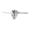 thumbnail image 1 of Branson Chrome 52-Inch 3-Light 3-Tier Metal & Crystal Drum Shade Lighted Ceiling Fan, 1 of 11