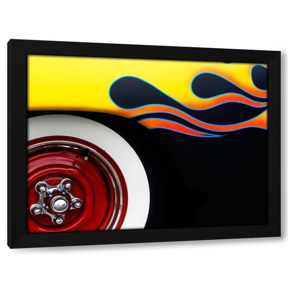 Branson, Clive 14x12 Black Modern Framed Museum Art Print Titled - Hot Rod Flames
