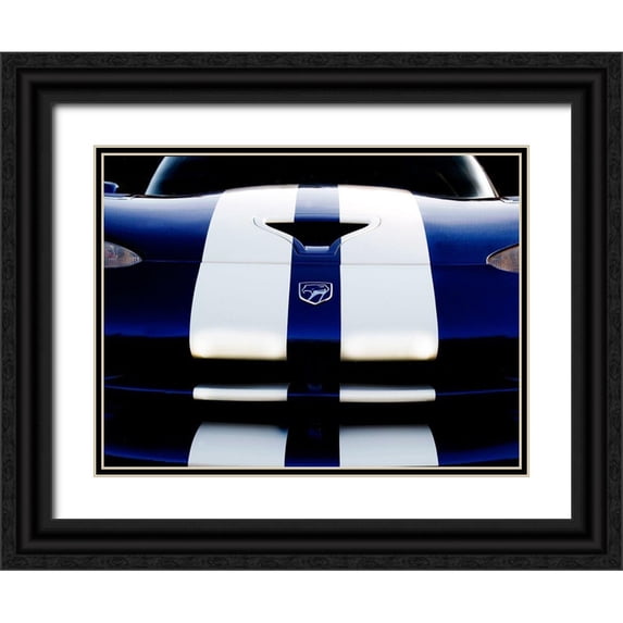 Branson, Clive 18x15 Black Ornate Wood Framed with Double Matting Museum Art Print Titled - Dodge Viper 4