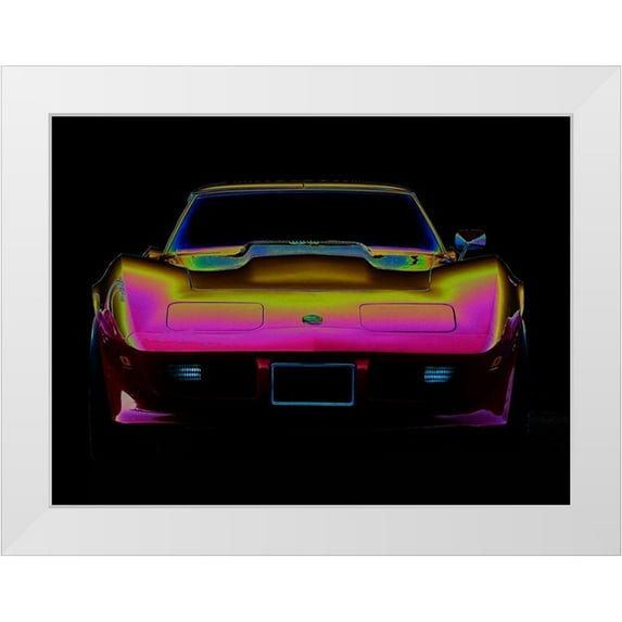 Branson, Clive 18x15 White Modern Wood Framed Museum Art Print Titled - Corvette Stingray