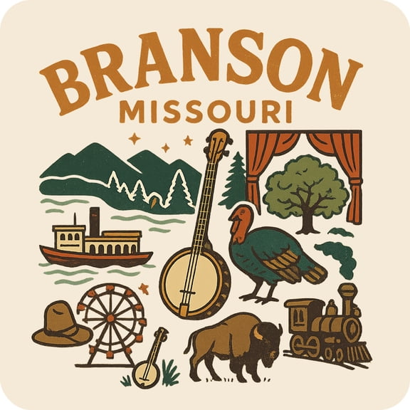 Branson Missouri Keepsakes Souvenir Vinyl Sticker – Destination Travel Keepsake Collectible (3-Inches Wide)
