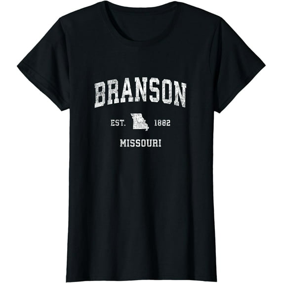 Branson Missouri MO Vintage Athletic Sports Design T-Shirt