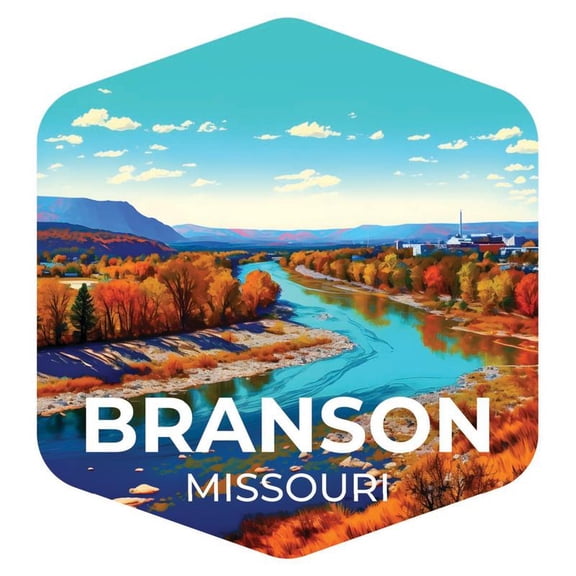 Branson Missouri Souvenir Decorative Vinyl Decal Sticker (2-Inch)