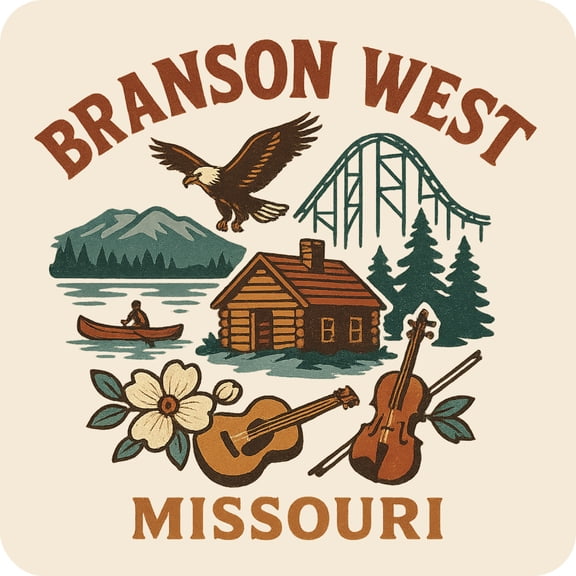 Branson West Missouri Keepsakes Souvenir Vinyl Sticker – Destination Travel Keepsake Collectible (3-Inches Wide)