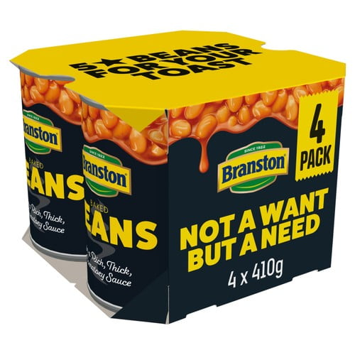 Branston Baked Beans 4 x 410g, British Import (Pack of 2)