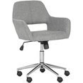 thumbnail image 1 of Brant House Alassio 34.25" Upholstered Polyester Fabric Office Chair in Gray, 1 of 8