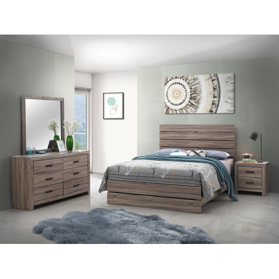 Coaster Brantford 4-Piece Eastern King Bedroom Set, Barrel Oak