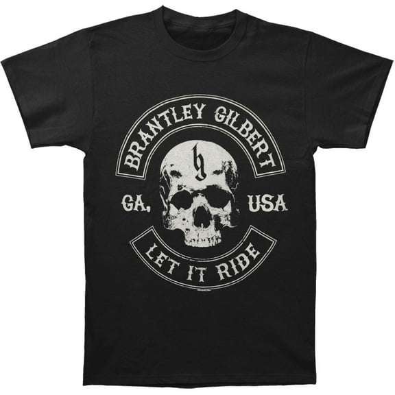 Brantley Gilbert Men's Let It Ride Skull T-shirt XX-Large Black