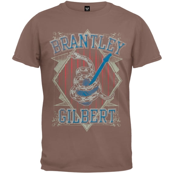 Brantley Gilbert Men's Snake Coil T-shirt X-Large Chestnut