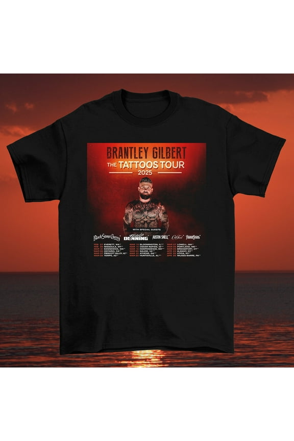 Brantley Gilbert The Tattoos Tour New T Shirt Full Size S-5XL ET1219