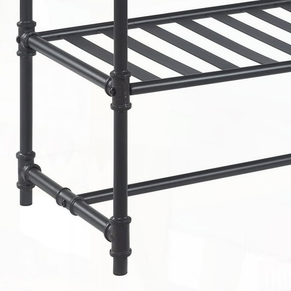 Brantley Oak Sofa Table with Metal Legs & Storage|KD Structure