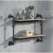 Brantley Wall Rack with 2 Shelves - 19.0 - Elevate Your Space