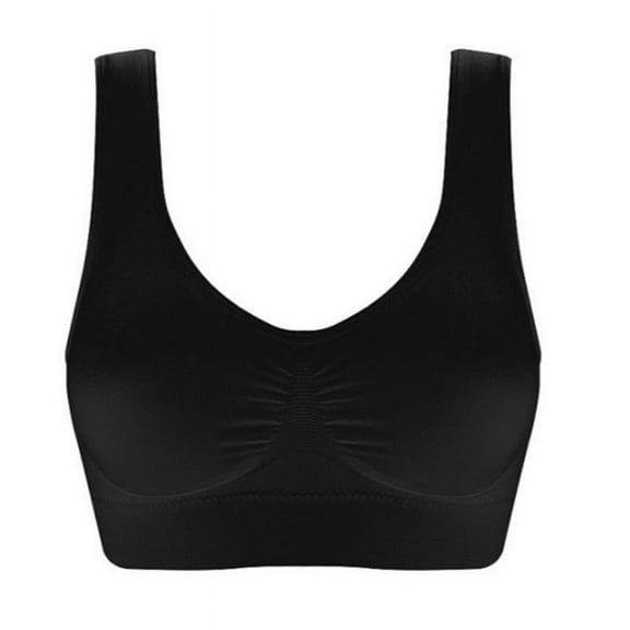 Bras Under $5! Cagogo Women's Comfort Wireless T-Shirt Bra Pullover Wirefree Seamless Sports Bra Yoga Bra Workout Bras Brasier Sin Varillas Para Mujer