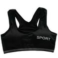 thumbnail image 1 of Bras For Girls Training Bras for Girls 10-16 Sports Seamless Bra with Removable Padding Teens Bras,Black, 1 of 5