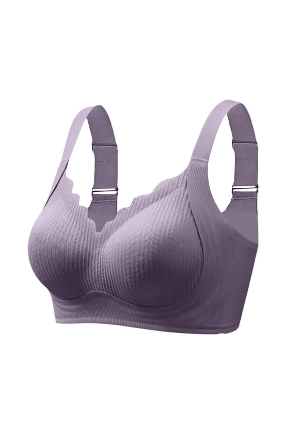 Bras For Women Comfortable Push Up New Plus Size No Underwire Top Thin Breathable Big Breasts To Show Small Beauty Back Four Bra