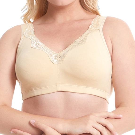 Bras For Women Large Size Mm Middle Lace Pure Summer Comfortable Stretchy Breathable Lightweight Shaping Delicate Daily Bra