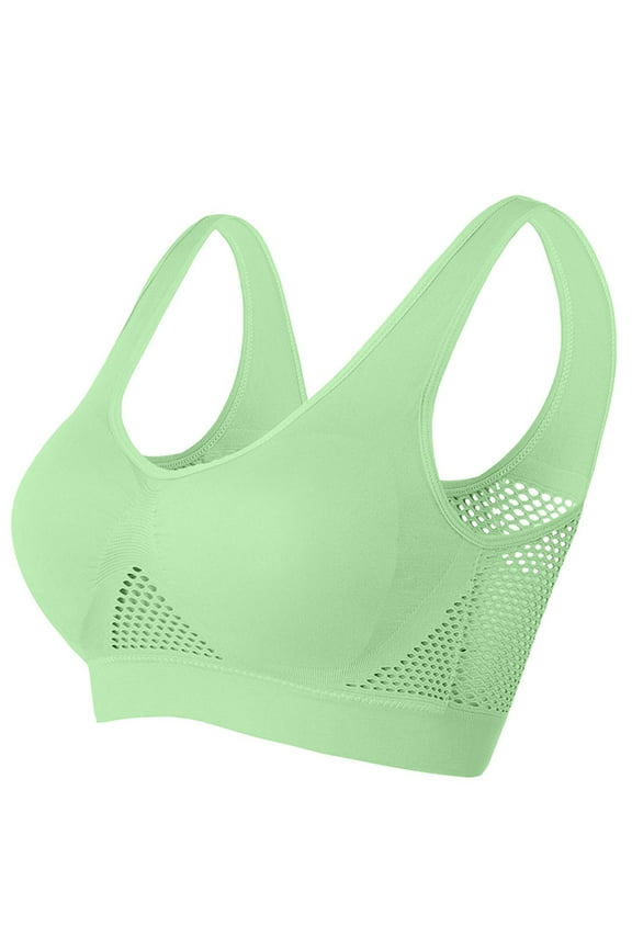 Bras For Women No Underwire, Breathable Bras for Women No Steel Ring Plus Size Soft Cool Liftup Air Bra No Underwire High Support Underwear