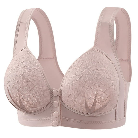 Bras for Women No Underwire Plus Size Bras for Women Front Closure Wirefree Bra Daily Wear Bras Minimizer Full Coverage Bras Everyday Bra
