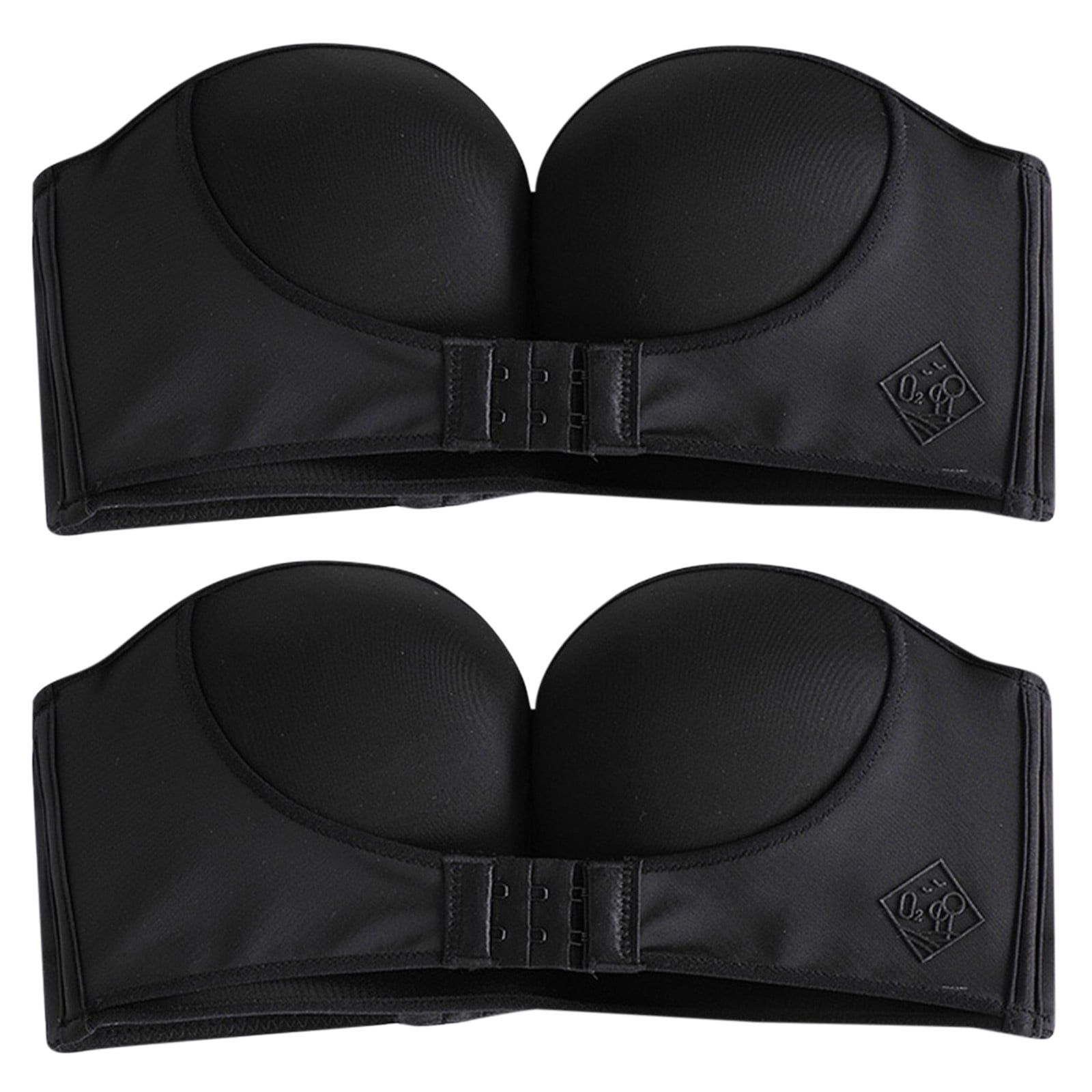 Bras For Women Push Up 2Pcs Solid Color Strapless Non Slip