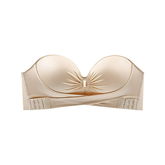Bras For Women Strapless Non Slip Push Up Wire Comfort Lift And Support Anti Droop No Show Bandeau Underwear Seamless