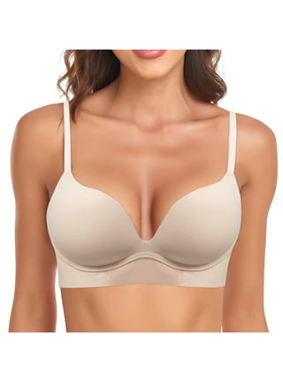 JGTDBPO Wirefree Bras For Women Soft Seamless Comfort Bra Back Smoothing  Triangle Cup Thin Underwear Comfortable Small Boobs Sexy Push-Up Bra  Everyday Bras 