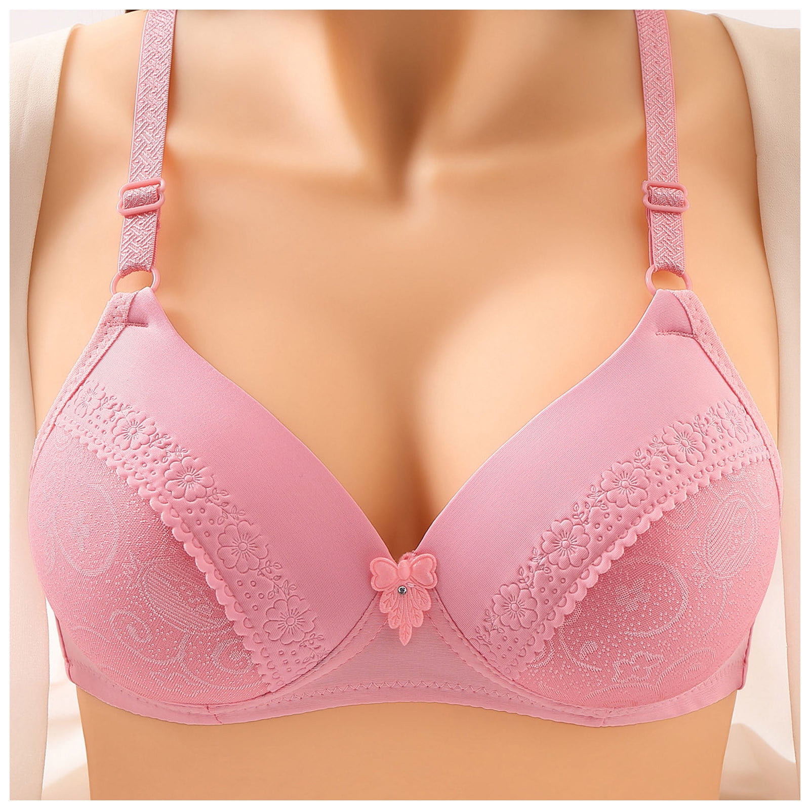 New Large Underwear Women Non Steel Ring Small Breast Collected Thick And  Thin Cup Type Adjustable Anti Slip Breast Bra 46C L220726 From Sihuai10,  $18.04