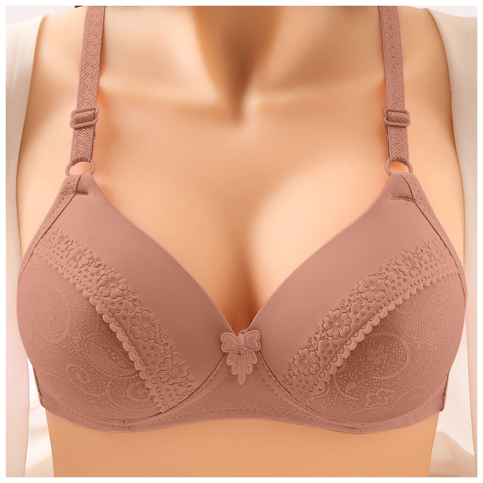 Women's New Comfortable Large Bra D Cup Thin Style No Steel Ring