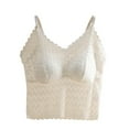Bras For Women Women's Seamless Lace Back Bra With Push Up Padded Cups