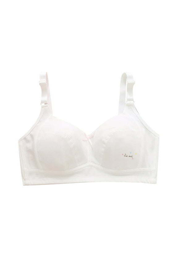 Bras for Girls Sports Training Bra for Girls Kids Toddler Girls' Sports Bra Cotton Bustier Wide Straps Training Bra Strap Top With Removable Pads for Children Teenagers