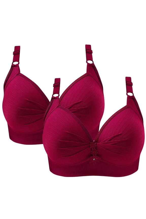 Womens Bras Plus Size Back-Smoothing Bra Feature V-Neck T- Bra Shirt Style W-247 5XL