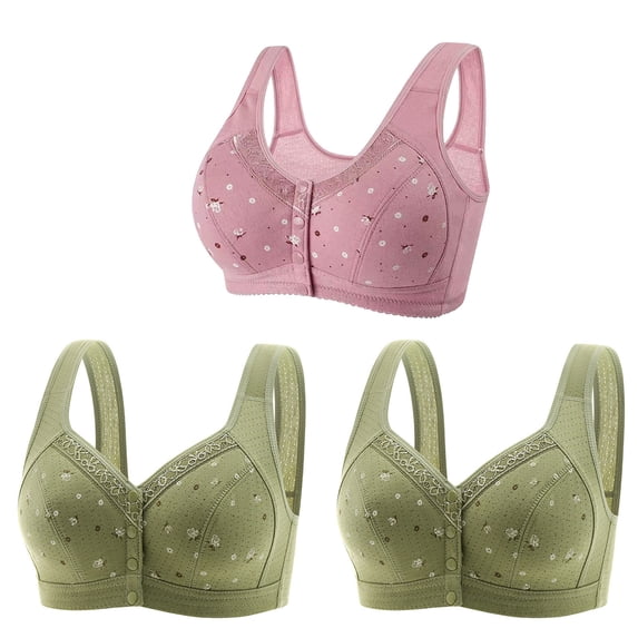 Womens Bras Plus Size No Underwire Bra Feature V-Neck Molded Bra -a Style W-651 M