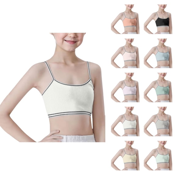 Bras for Sports Training Bra for Girls Girls Underwear Crop Top Bra Lightweight Seamless Sports Bra for Girls Training Camisole Style Comfortable Kids Underwear