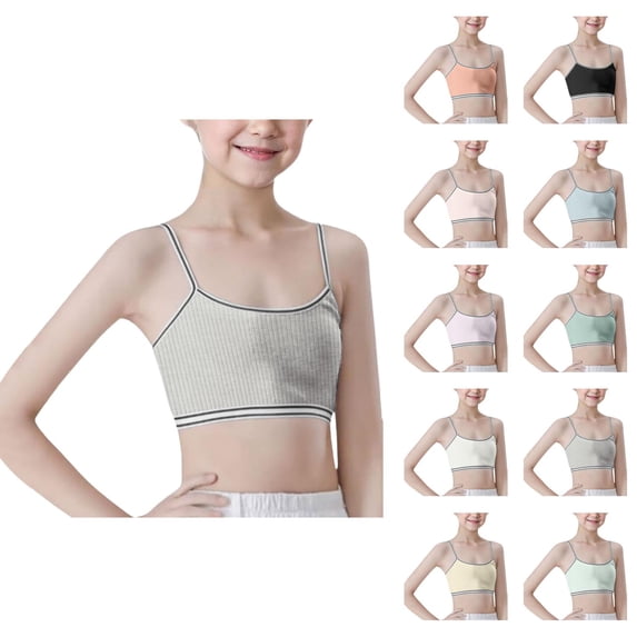 Bras for Sports Training Bra for Girls Girls Underwear Crop Top Bra Lightweight Seamless Sports Bra for Girls Training Camisole Style Comfortable Kids Underwear