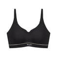 thumbnail image 1 of Bras No Underwire Women Tops Bra Wire-Free Underwears Base Vest Style Sports Lingerie V-Neck Seamless Bra Feature Hook and Eye Closure Wire-Free Bra Style Y-260 , Black XL, 1 of 2