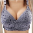 thumbnail image 1 of Bras for Women Casual Lace Pattern Nursing Bras Softy Daily Breathable Support And lift Women's Lingerie, Sleep & Lounge Active Fit Posture Lightly Smoothing Bras（Blue,4XL）, 1 of 9