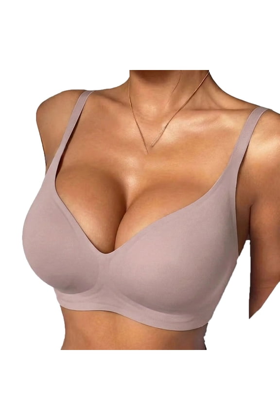 Bras for Women Clean No Show Profile Breathable Warm Weather Comfort Comfortable Hold for Long Days Modern Minimal Look Office Leisure Daily Wear Summer Khaki S