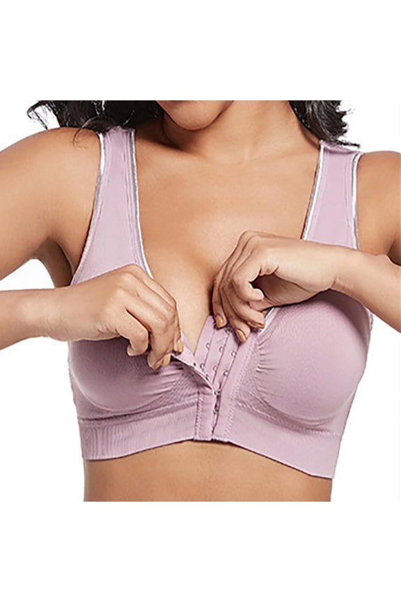 Bras for Women,Comfort Bra with Front Closure for Versatile Style and Daily Wear Ideal for All Seasons Comfortable and Stylish Solution,Sports Bras for Women,Purple,L