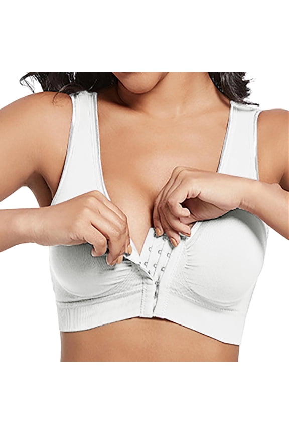Bras for Women,Comfort Bra with Front Closure for Versatile Style and Daily Wear Ideal for All Seasons Comfortable and Stylish Solution,Sports Bras for Women,White,L