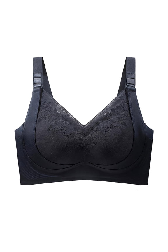 Bras for Women Comfort Lifting Bra for Seniors Back Smoothing Anti Sagging Bra Nylon Spandex Wireless Bra Gentle Support for Everyday Wear 38 Size Sports Bras for Women