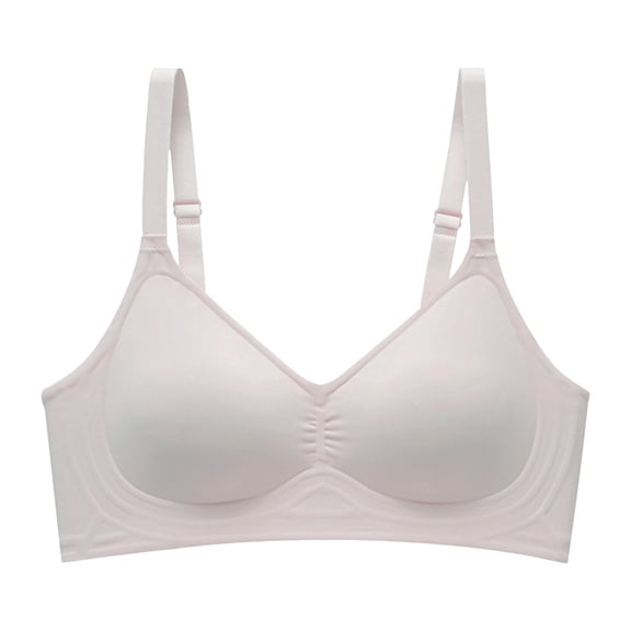Bras for Women,Comfortable Seamless Full Coverage Bra - Wireless Bras Providing Soft Support in Regular and Plus Sizes,Sports Bras for Women,Light Gray,L