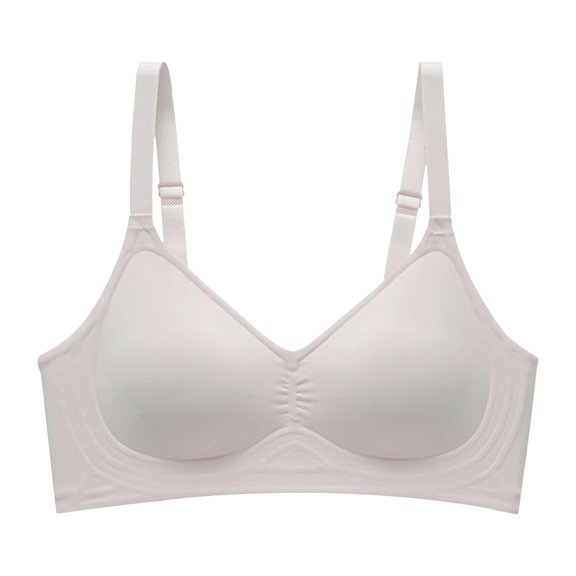 Bras for Women,Comfortable Seamless Full Coverage Bra - Wireless Bras Providing Soft Support in Regular and Plus Sizes,Sports Bras for Women,Light Gray,M