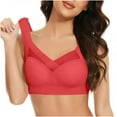 thumbnail image 1 of Bras for Women Comfortable Womens Wireless Bras V Mesh Comfortable Bralette Supportive Tshirt Bra No Underwire Seamless Push Up Everyday Bras Plus Size L-6XL, 1 of 3