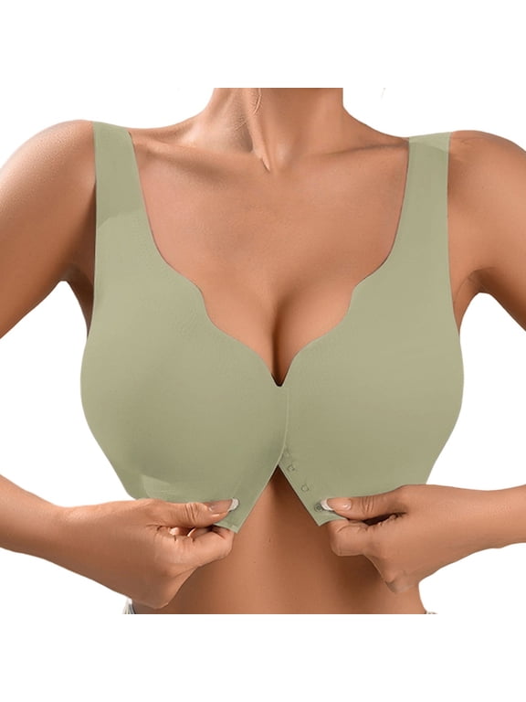 Bras for Women Front Closure Adaptive Front Hook Bra Bras for Older Women Posture Support Bra Easy Front Open Bras for Women Bras for Women No Underwire