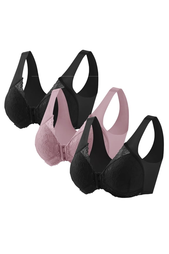 Bras for Women Front Closure Full Support Front Open Bra Post Surgery Front Open Bra Postpartum Nursing Bra Senior Front Closure Bra Front Cross Bras for Women