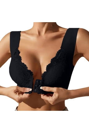 Bras for Women Front Closure Post Surgery Front Open Bra Wireless Front Closure Bra Stretchy Relaxed Fit Bra Easy Front Open Bras for Women Posture Corrector Br
