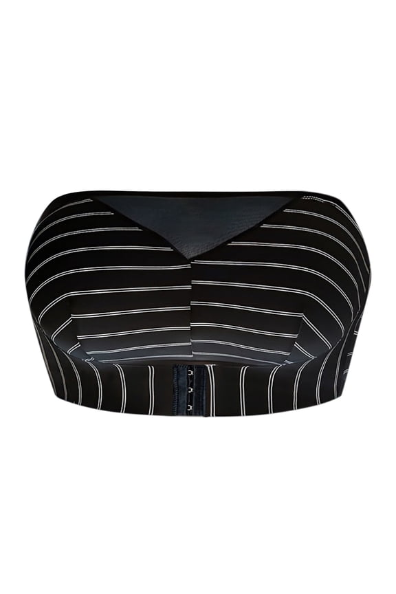 Bras Women Front Closure Push Up Bra Strapless Striped Bra Wireless Everyday Bras Summer Bras for Women