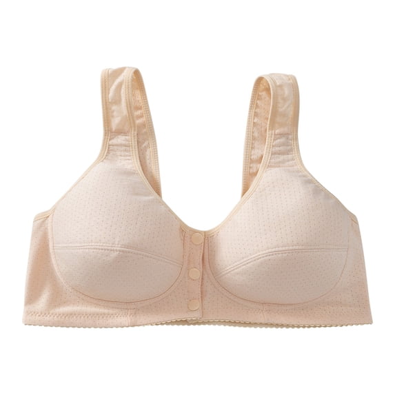 Bras for Women,Front Closure T-Back Bra for Women Plus Size Full Bust Support Seamless Comfort Wireless Unlined Everyday Wear,Sports Bras for Women,A,42