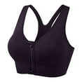 thumbnail image 1 of Bras for Women Front Zip Sports Bra High Workout Yoga Running Top Breathable Supportive Seamless Comfort Fitness Activewear Sports Bras for Women,Black,XL, 1 of 4