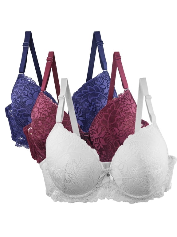 Bras for Women Full Coverage Comfort Sleep Tshirt Bralette, Front-adjustable Straps, Lightly Lined, Wide Strap Bras for Women, Supportive Bra, Bralette Set White 80E
